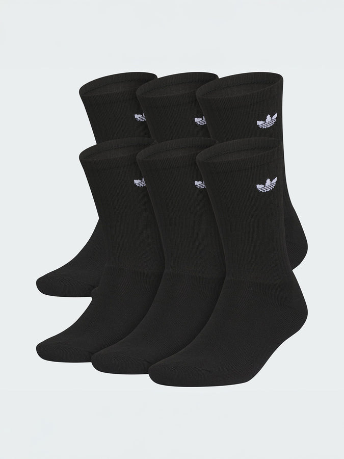 Adidas Trefoil 2.0 6 Pack Black Socks | BLACK