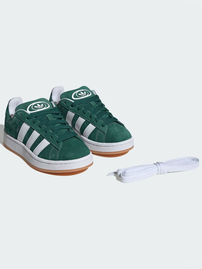 Adidas Campus 00S Dark Green/White/White Shoes Spring 2025 | DARK GREEN/WHITE/OFF WHITE