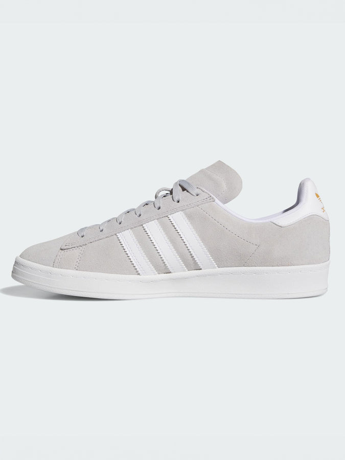 Adidas Campus ADV Grey Two/White/Gold Met Shoes Fall 2025 | GREY TWO/WHITE/GOLD MET