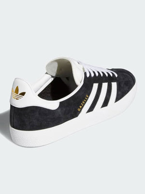 Adidas Gazelle ADV Core Black/White/Gold Met Shoes