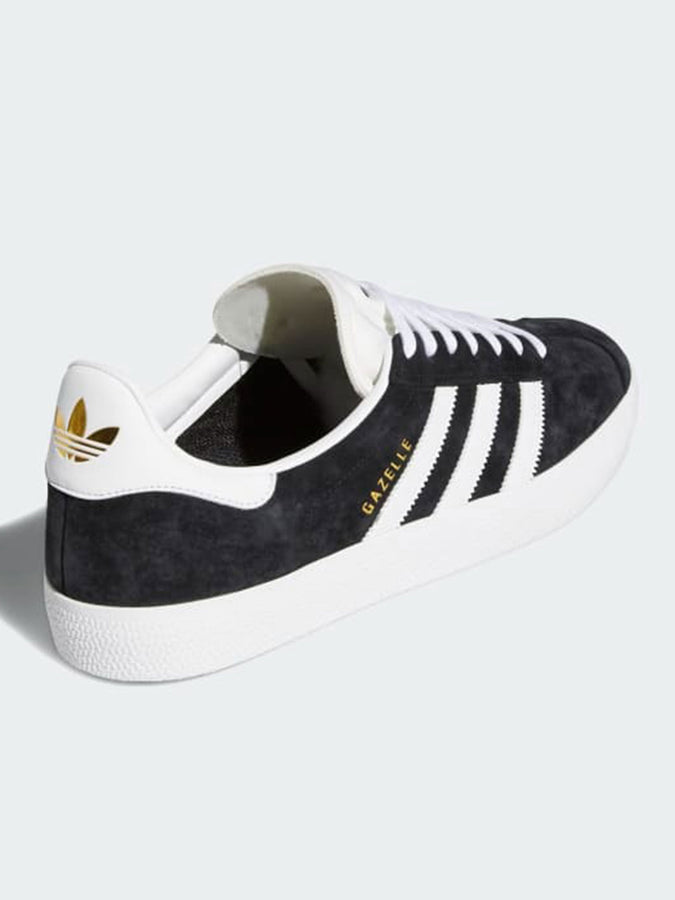 Adidas Gazelle ADV Core Black/White/Gold Met Shoes | CORE BLACK/WHITE/GOLD MET