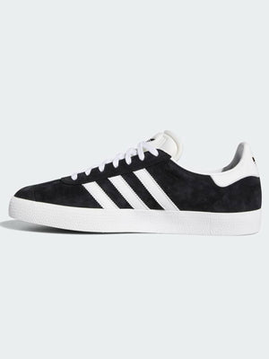 Adidas Gazelle ADV Core Black/White/Gold Met Shoes