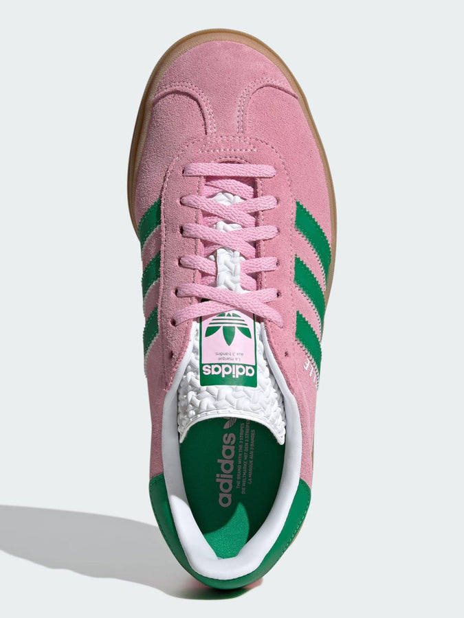Adidas Gazelle Bold Pink/Green/White Shoes | TRUE PINK/GREEN/WHITE