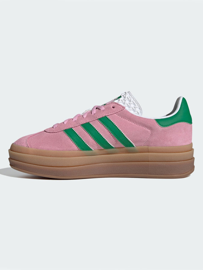 Adidas Gazelle Bold Pink/Green/White Shoes | TRUE PINK/GREEN/WHITE