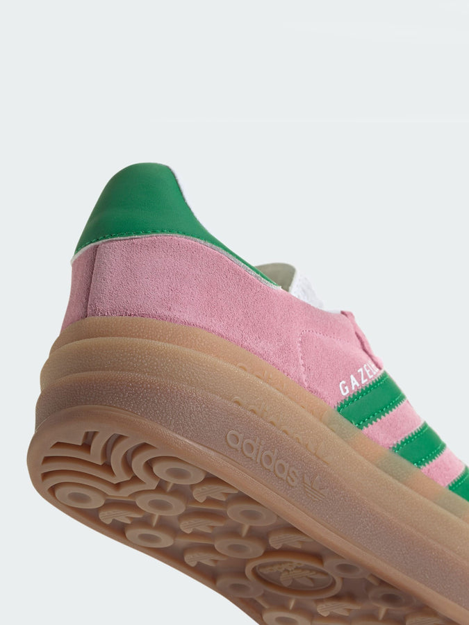 Adidas Gazelle Bold Pink/Green/White Shoes | TRUE PINK/GREEN/WHITE
