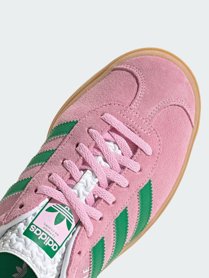 Adidas Gazelle Bold Pink/Green/White Shoes | TRUE PINK/GREEN/WHITE
