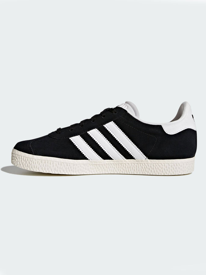 Adidas Gazelle Black/White/Gold Metallic Shoes | CORE BLACK/WHITE/GOLD MET