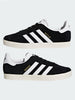 Adidas Gazelle Black/White/Gold Metallic Shoes