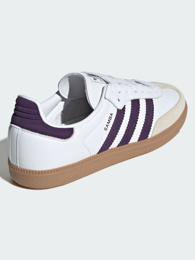 Adidas Samba OG Cloud White/Aluminia/Plum Shoes Fall 2025 | CLOUD WHITE/ALUMINIA/PLUM