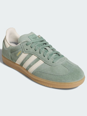 Adidas Samba ADV Silver Green/Wht/Gold Met Shoes Spring 2025