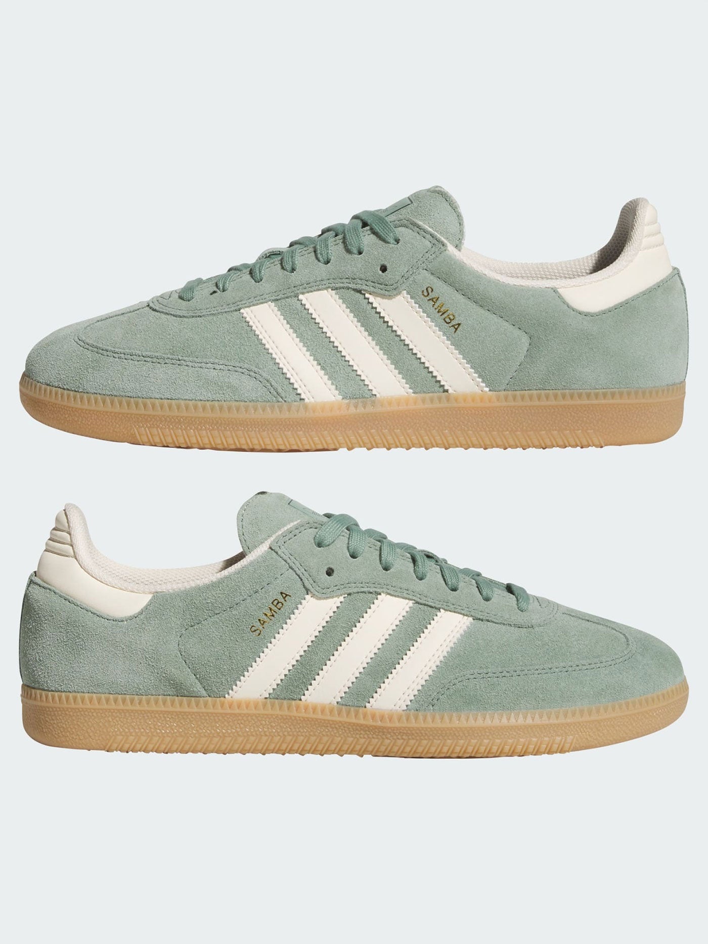 Adidas Samba ADV Silver Green/Wht/Gold Met Shoes Spring 2025