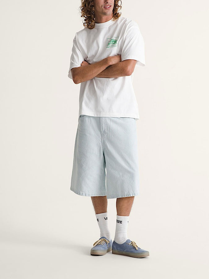 Vans Check-5 Baggy Striped Denim Shorts Spring 2026 | BLUE ICE STRIPE (GDQ)