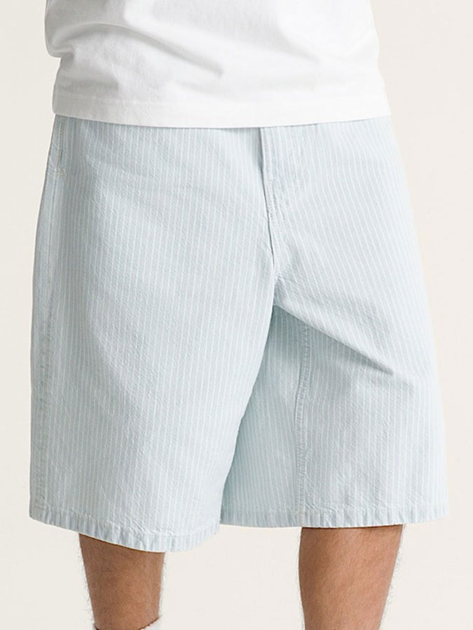 Vans Check-5 Baggy Striped Denim Shorts Spring 2026 | BLUE ICE STRIPE (GDQ)