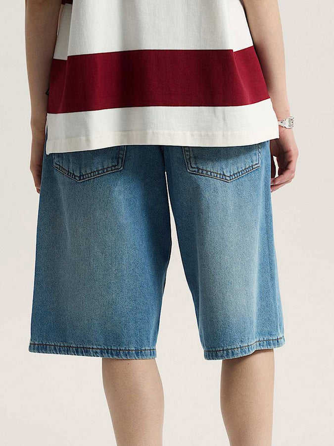 Vans Cinched Check 5 Baggy Shorts Spring 2026 | STONEWASH BLUE (CDX)