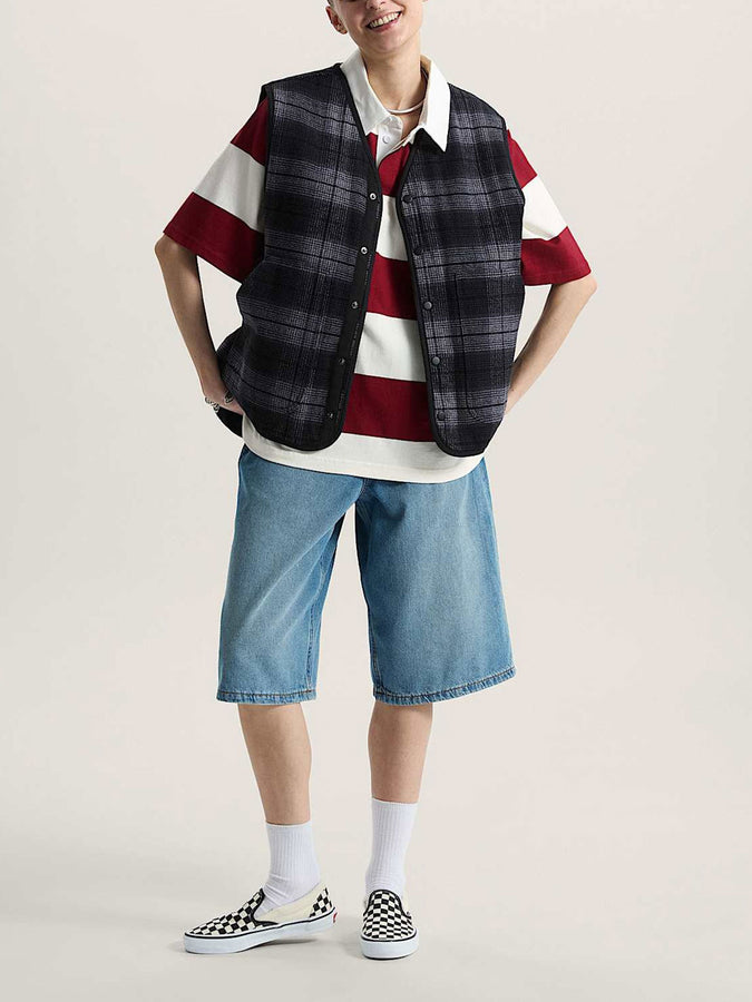Vans Cinched Check 5 Baggy Shorts Spring 2026 | STONEWASH BLUE (CDX)