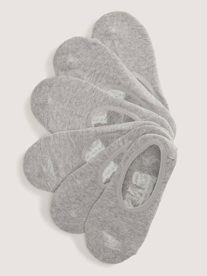 Vans Classic No Show Socks 3 Pack | HEATHER GREY (HTG)
