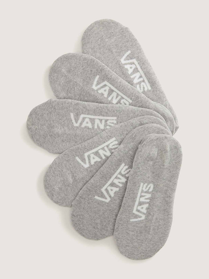 Vans Classic No Show Socks 3 Pack | HEATHER GREY (HTG)