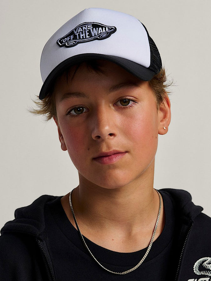 Vans Classic Pathc Curved Bill Trucker Hat | BLACK/WHITE (Y28)