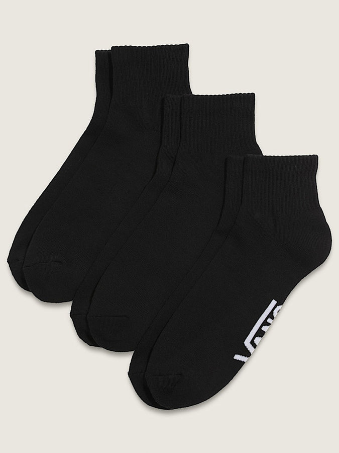 Vans Classic Quarter Socks 3 Pack | BLACK (BLK)