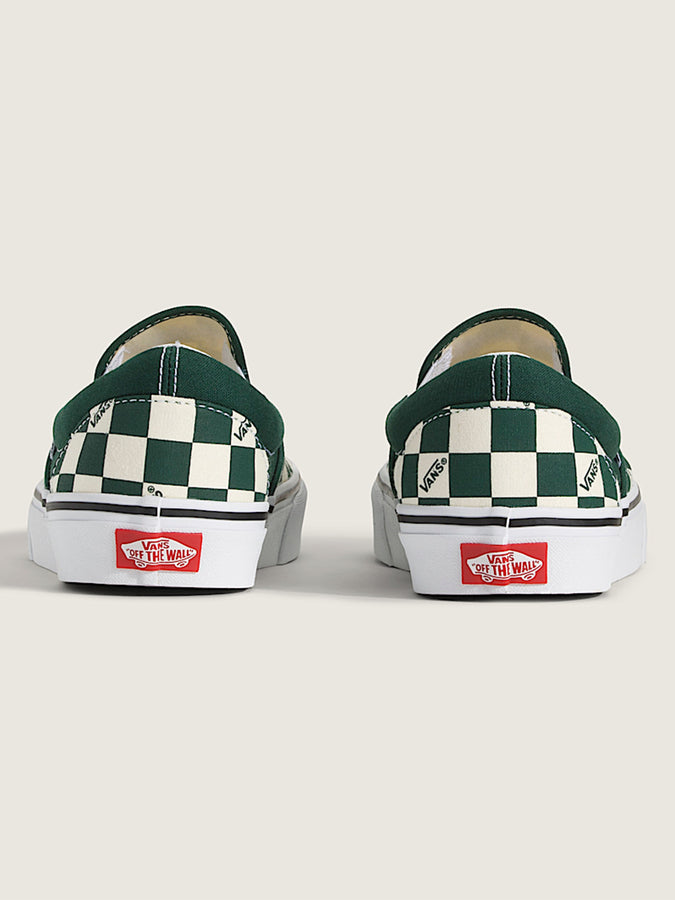 Vans Classic Slip-on Vans Checkerboard Emerald Green Shoes | VANS CHECK EMERALD (EME)