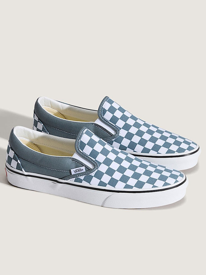 Vans Classic Slip-On Color Theory Stormy Wthr Shoes Fall 2025 | CHECKERBOARD STORMY WTHR (RV2)