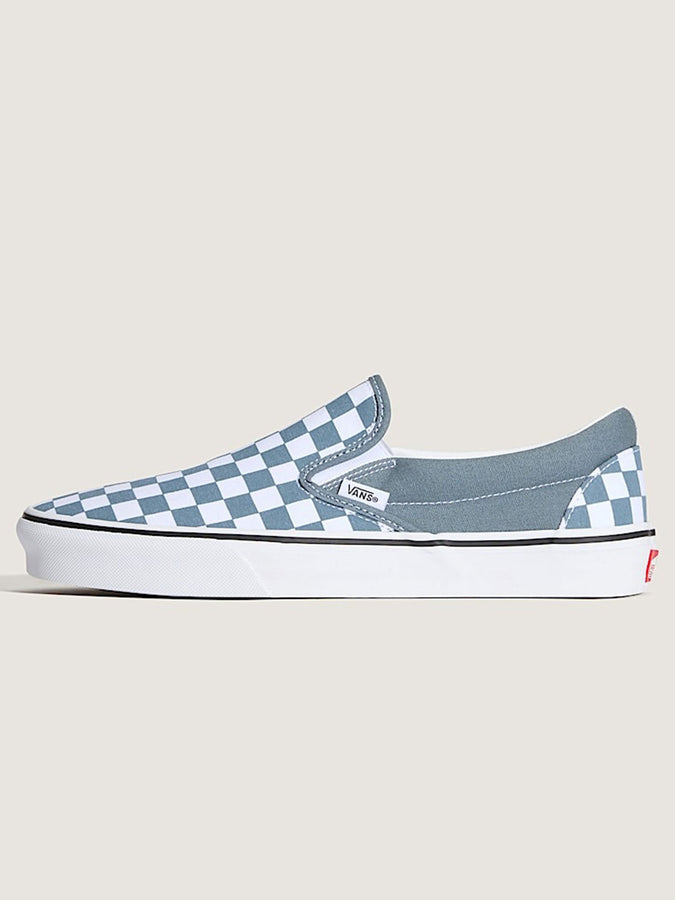 Vans Classic Slip-On Color Theory Stormy Wthr Shoes Fall 2025 | CHECKERBOARD STORMY WTHR (RV2)