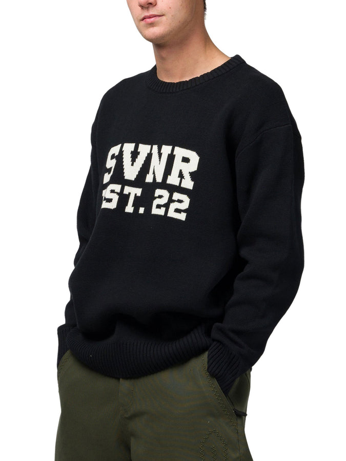 Souvenir Collegiate Jacquard Sweater Fall 2026 | BLACK