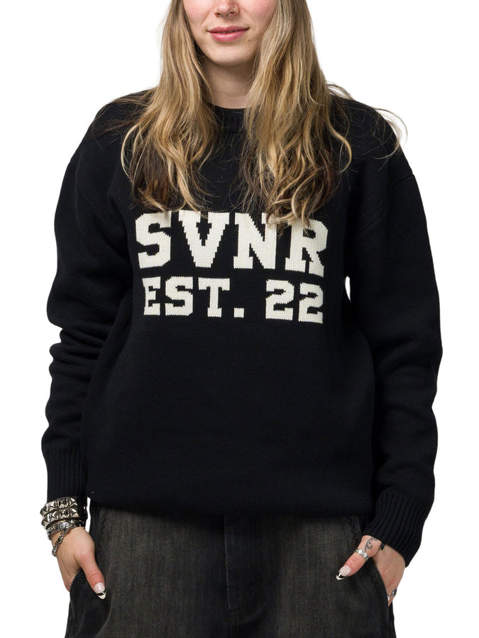 Souvenir Collegiate Jacquard Sweater Fall 2026 | BLACK