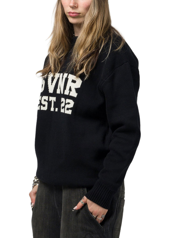Souvenir Collegiate Jacquard Sweater Fall 2026 | BLACK