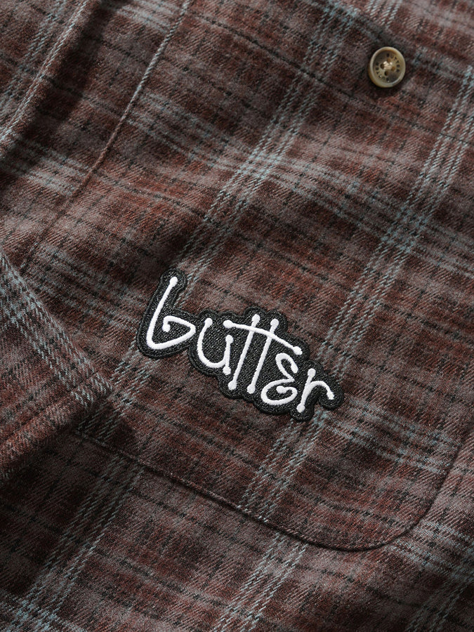 Butter Goods Connection Long Sleeve Buttondown Shirt Fall 2025 | BROWN/BLUE