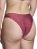 Nana Goergette Burgundy Lilac Stripes Bikini Bottom Summer 26