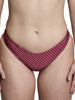 Nana Goergette Burgundy Lilac Stripes Bikini Bottom Summer 26