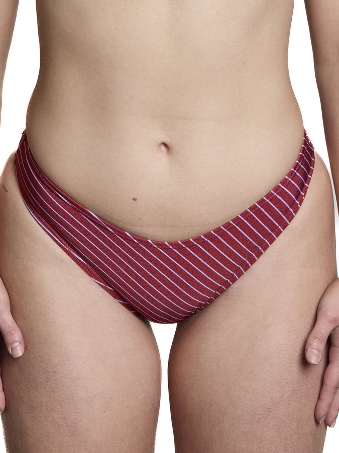 Nana Goergette Burgundy Lilac Stripes Bikini Bottom Summer 26 | BURGUNDY LILAC STRIPES (AOP76)