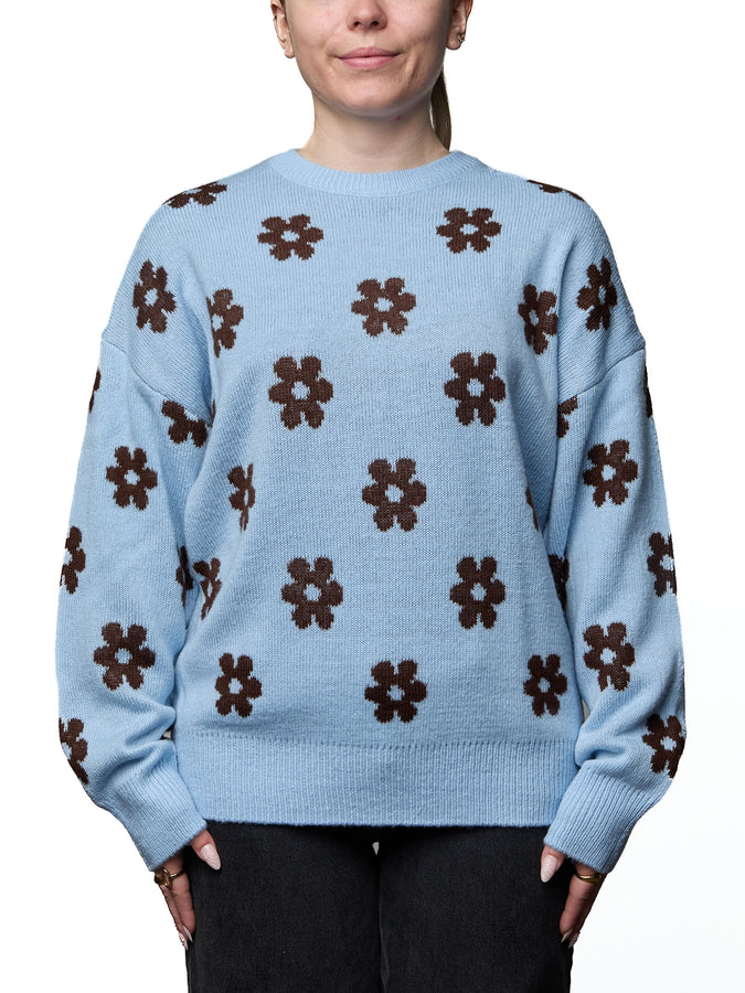 Nana The Brand Evelyn Sweater Fall 2026 | CONTRASTED FLOWERS BLUE