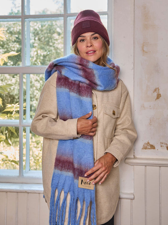Nana The Brand Geneve Scarf | BLUE/RED STRIPE