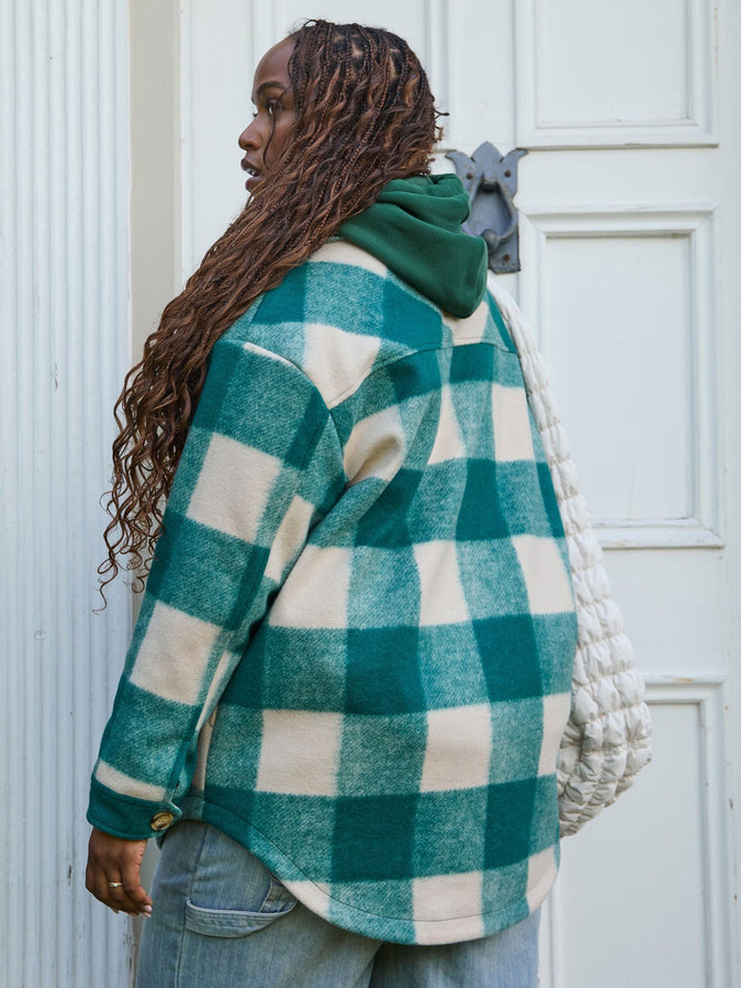 Nana The Brand Annabelle Jacket Fall 2025 | GREEN/TAN PLAID