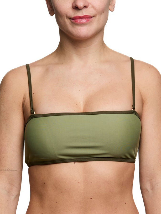Nana The Brand Regina Binding Bikini Top Spring 2026 | KHAKI GREEN