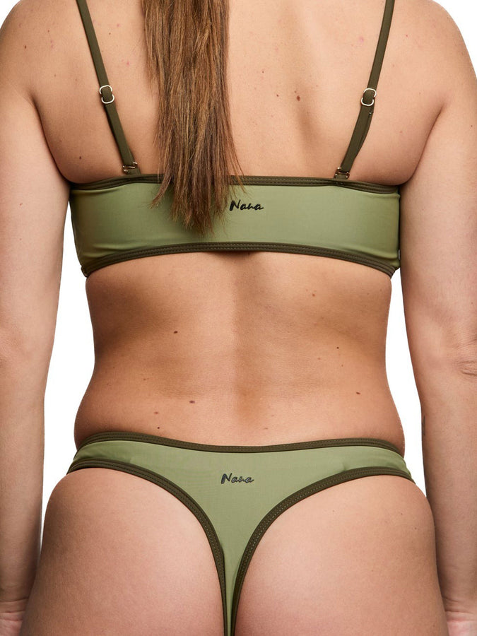 Nana The Brand Regina Binding Bikini Bottom Spring 2026 | KHAKI GREEN