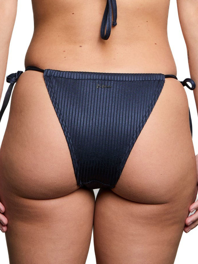 Nana The Brand Mika Shiny Rib Bikini Bottom Spring 2026 | NAVY