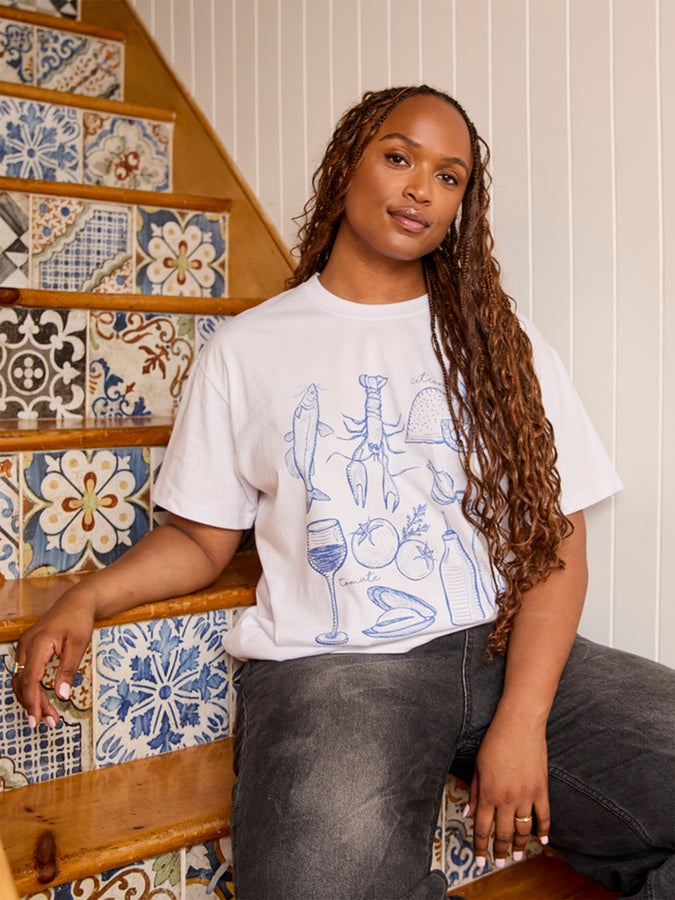 Nana The Brand Tatiana T-Shirt Fall 2025 | FOOD WHITE