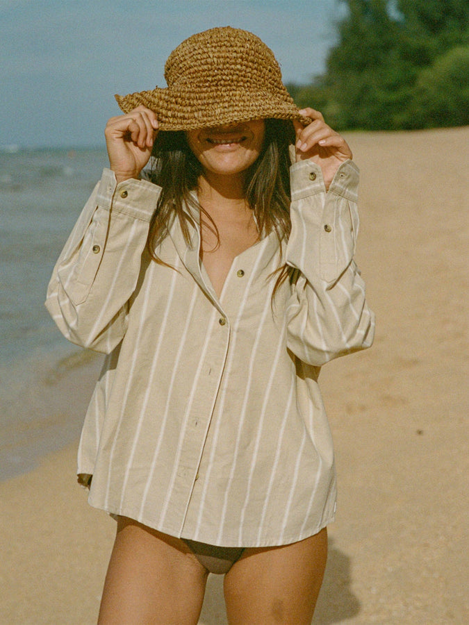 Roark Costa Long Sleeve Buttondown Shirt Spring 2026 | SAND (SAN)