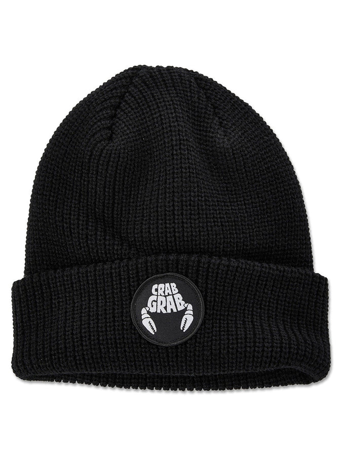 Crab Grab Circle Patch Beanie 2025 | BLACK