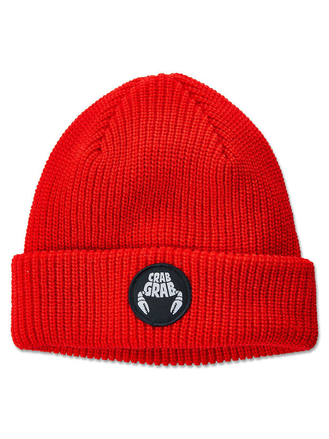 Crab Grab Circle Patch Beanie 2025 | RED