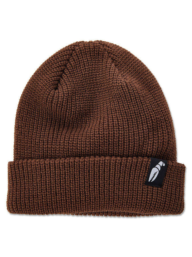 Crab Grab Claw Label Beanie | BROWN