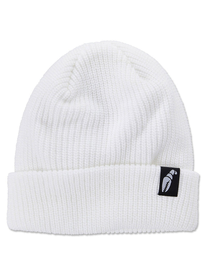Crab Grab Claw Label Beanie | WHITE