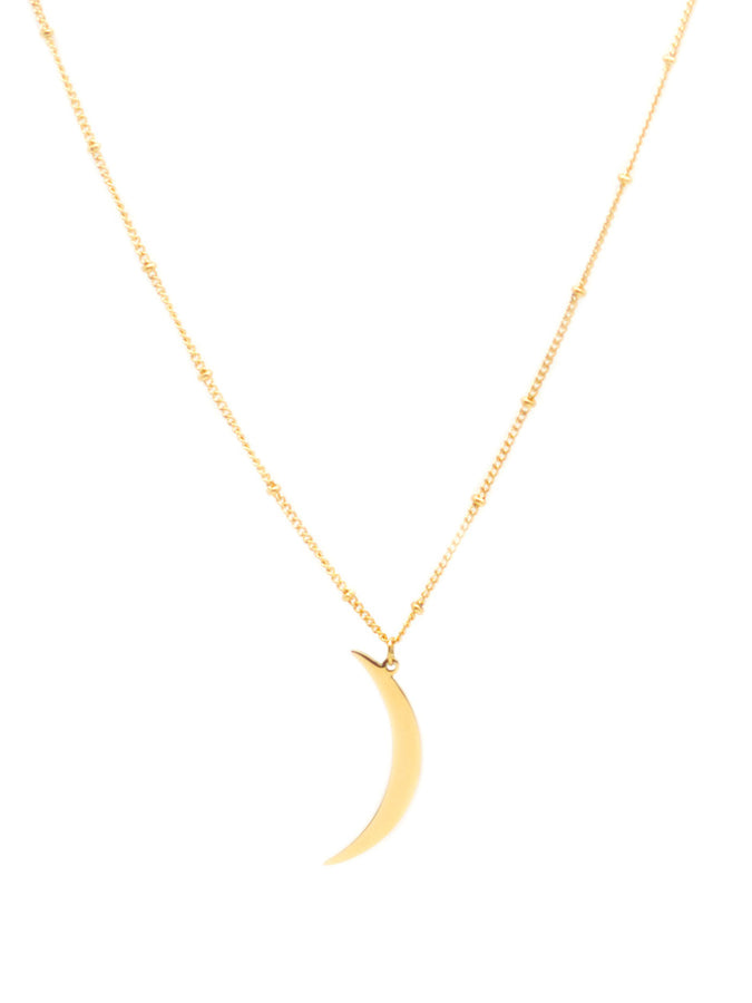 Salty Cali Crescent Moon Pendant Necklace | GOLD