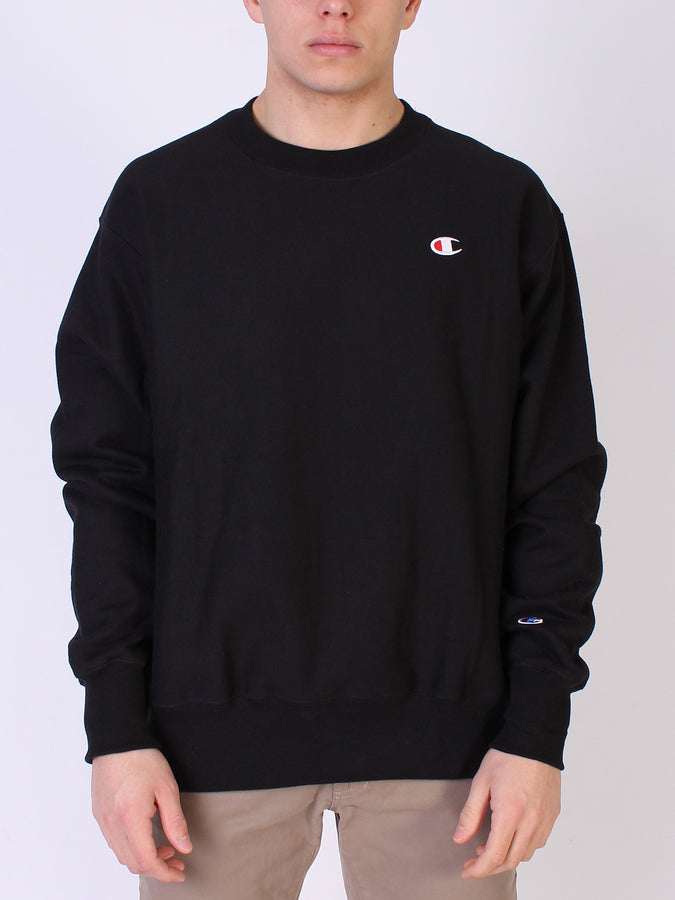 Champion Reverse Weave C Logo Crewneck Sweatshirt | BLACK (BKC)