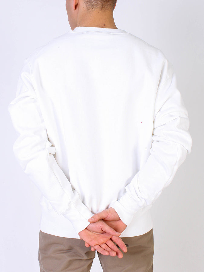 Champion Reverse Weave C Logo Crewneck Sweatshirt | WHITE (WHC)
