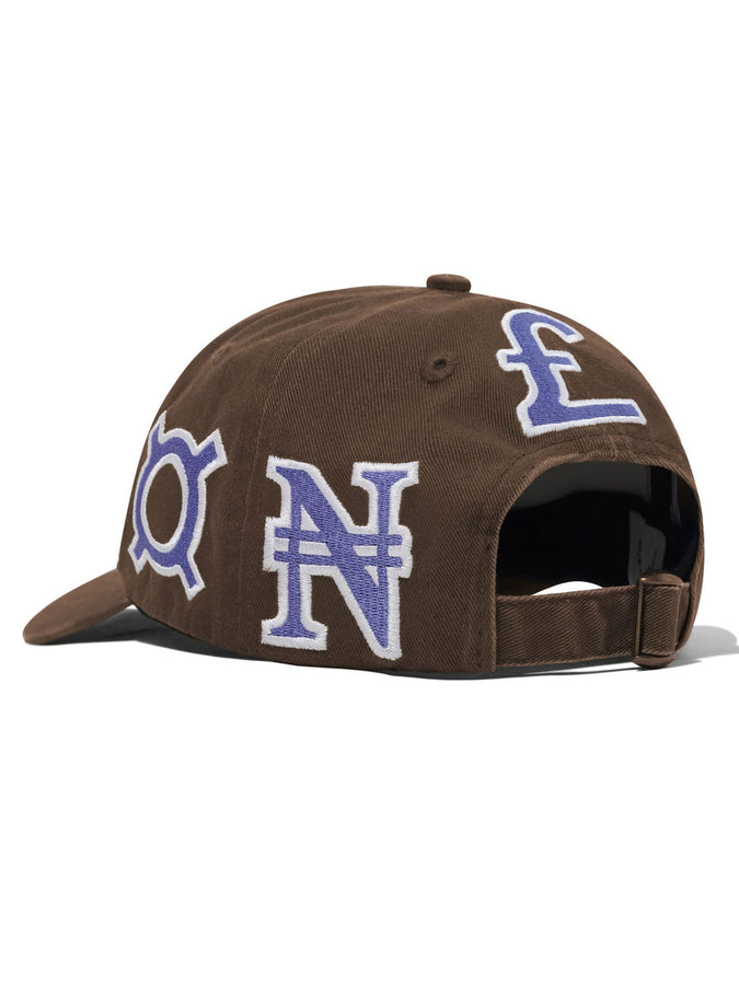 Cash Only Currency Strapback Hat | DARK BROWN
