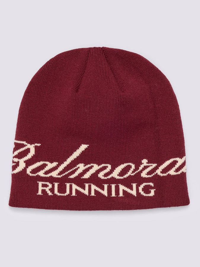 Balmoral Cursive Skull Beanie | BURGUNDY
